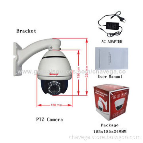 1/2.8-inch/10x optical zoom 1.3MP IP high-speed rotating dome surveillance cameras with 40m IR